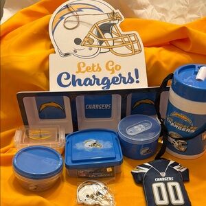 Chargers Blue and White Phone Accessories Set